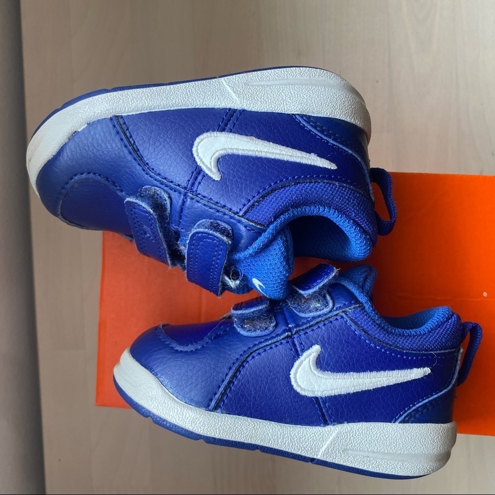 Nike Baby Boys Pico Sneakers Blue Straps 4C